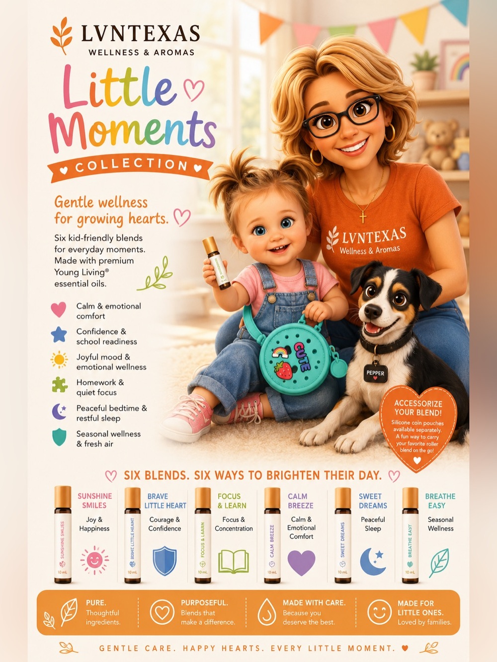🌈  NWOT Little Moments Kids Custom Blend Roller • Choose One